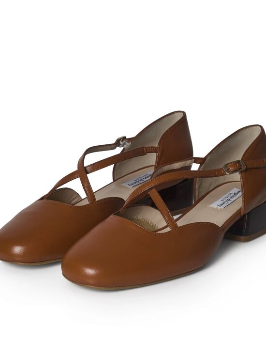 Sargasso & Grey Shoes - New Sargasso & Grey Fliss Brown Leather Pumps 8W